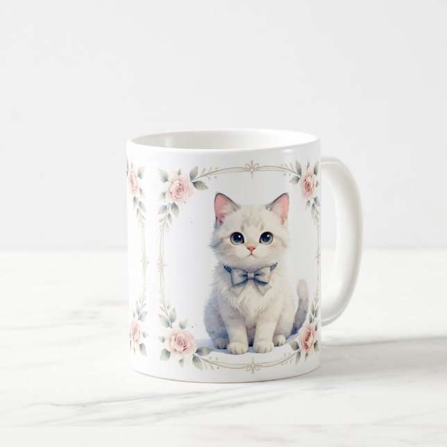 cute kitty cat coffee mug (Front Right)
