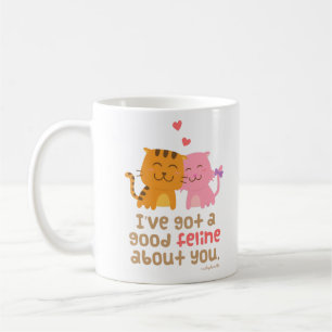 Cute Kitty Cat Feline Love Confession Pun Humour Coffee Mug