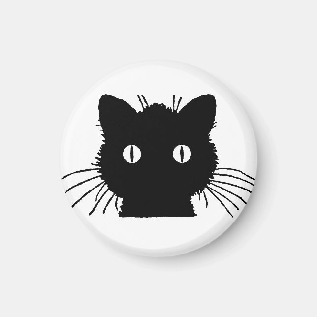 Cute Kitty Cat Head Magnet (Front)