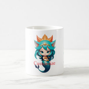 Cute Kitty Cat Mermaid Thunder_Cove Coffee Mug
