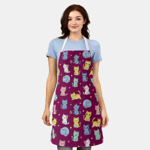 Cute Kitty Cat Pattern Apron