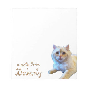 Cute Kitty Cat Personalized Notepad