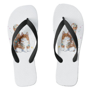 Cute Kitty Cat Pet Animal Flip Flops