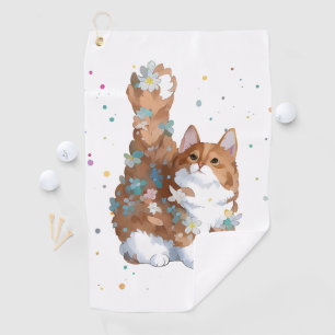 Cute Kitty Cat Pet Animal  Golf Towel