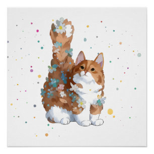Cute Kitty Cat Pet Animal Poster