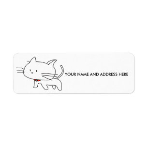 Cute Kitty Cat Return address labels, Personalized
