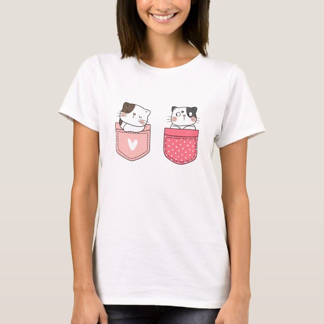 Cute Kitty Cat T-Shirt (Front)