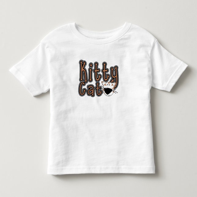 Cute Kitty Cat Toddler T-shirt (Front)