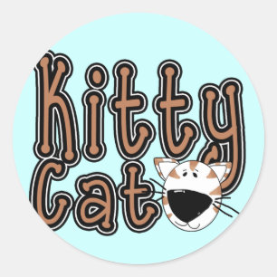 Cute Kitty Cat Tshirts and Gifts Classic Round Sticker