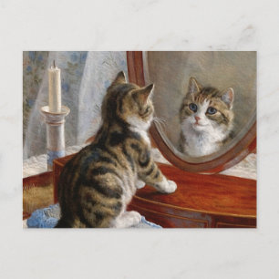 Cute Kitty Cat Vintage Painting by Frank Paton Postcard