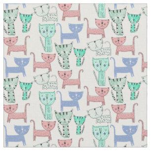 Cute Kitty Cats Fabric