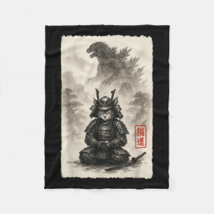 Cute Kitty Catzilla Angry Kaiju Anime Cat Monster  Fleece Blanket
