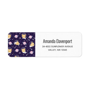Cute Kitty Chat Astronauts Motif