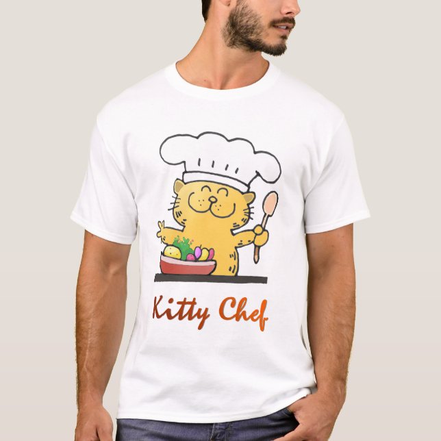 Cute Kitty Chef | Cute Kitten Cook | Junior Chef T-Shirt (Front)