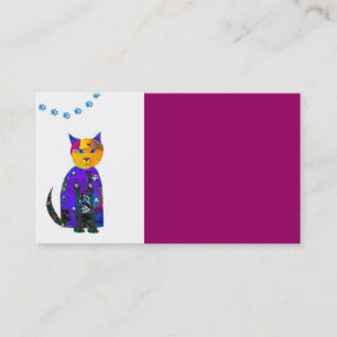 cute kitty collage business card template