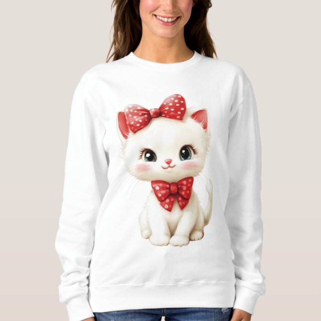 Cute Kitty Cozy & Adorable Cat Lover  Sweatshirt (Front)