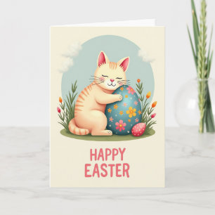 Cute Kitty Easter Wishes Card