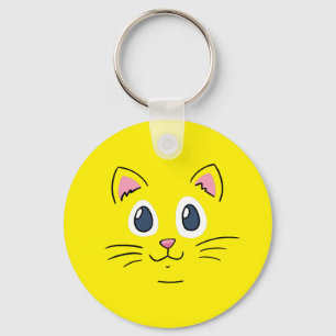 Cute Kitty Face Keychain
