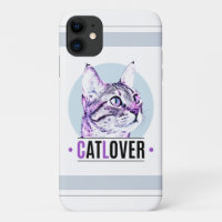 Cute Kitty Face Pink and Black Cat Lover