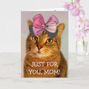 Cute Kitty For Mom Birthday Card