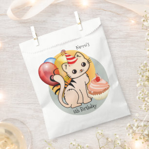 Cute Kitty Happy Child Birthday Favour Bag