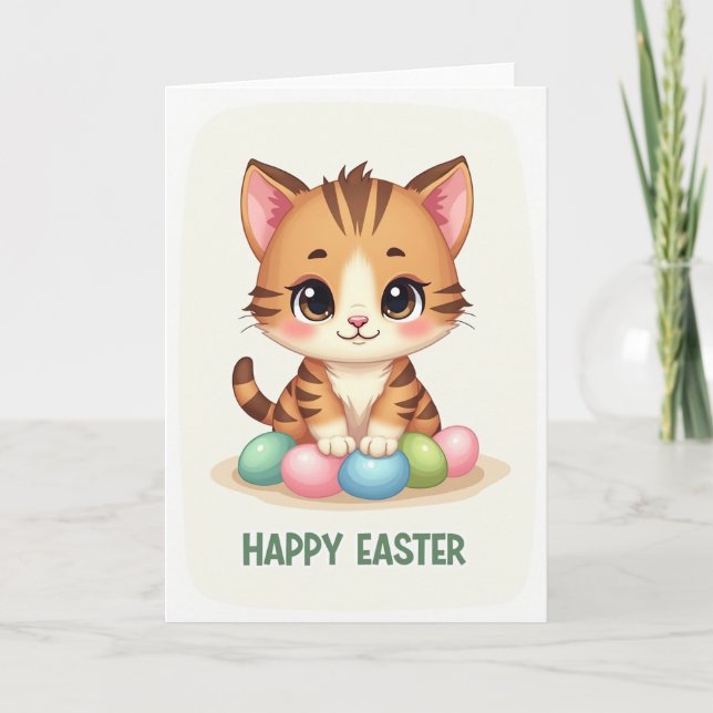 Cute Kitty Holiday Card (Front)