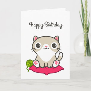 Cute Kitty Illustration Card