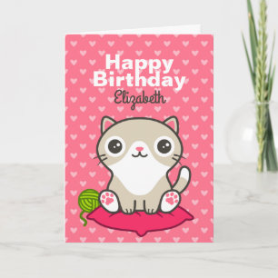 Cute Kitty Illustration Card