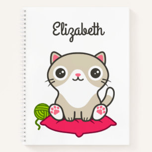 Cute Kitty Illustration Notebook
