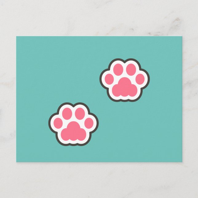 Cute Kitty Illustration Postcard (Front)