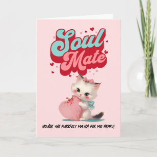 Cute Kitty in Valentine’s Day Card