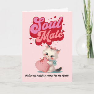 Cute Kitty in Valentine’s Day Card