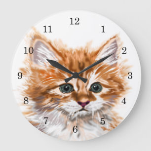Cute Kitty - Large Clock