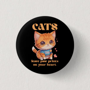 cute kitty love 1 inch round button