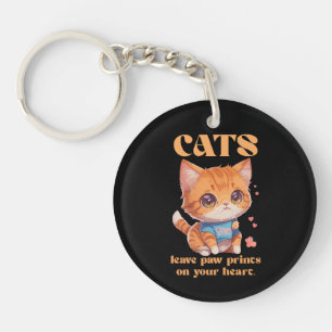 cute kitty love keychain