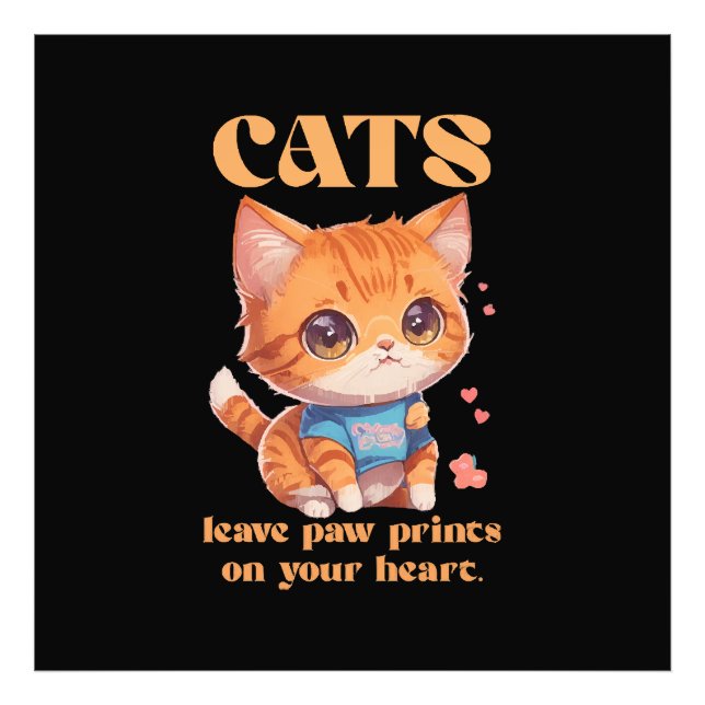 cute kitty love photo print (Front)