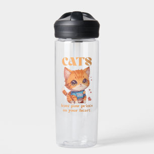 cute kitty love water bottle