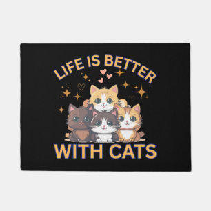 Cute Kitty Lover Welcome Mat