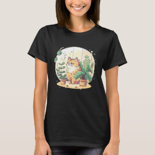 Cute Kitty Loves House Plants T-Shirt