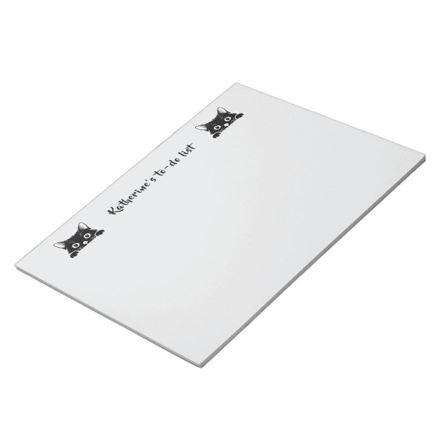 Cute Kitty Minimalistic Design - CAT 1 Notepad (Angled)