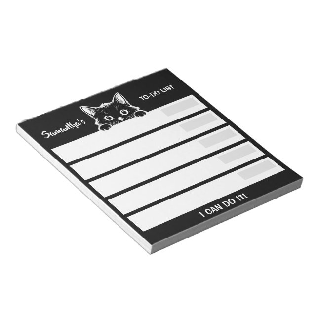 Cute Kitty Minimalistic Design - CAT 1b Notepad (Angled)