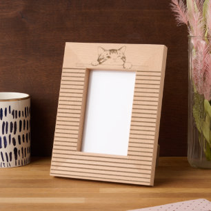 Cute Kitty Minimalistic Design - CAT 2 Etched Frames