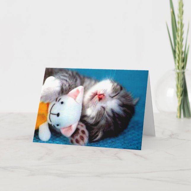 Cute Kitty Miss You Picture Card (Front)