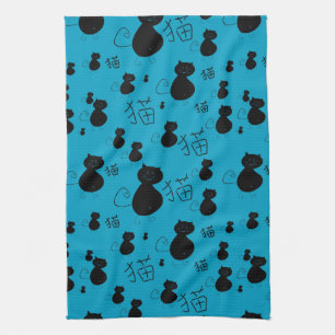 Cute kitty pattern kitchen towel