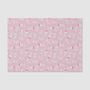 Cute Kitty Pink Santa Hat Christmas Tissue Paper