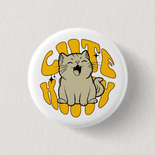 CUTE KITTY Small, 3.2 cm (1.25") 1 Inch Round Button