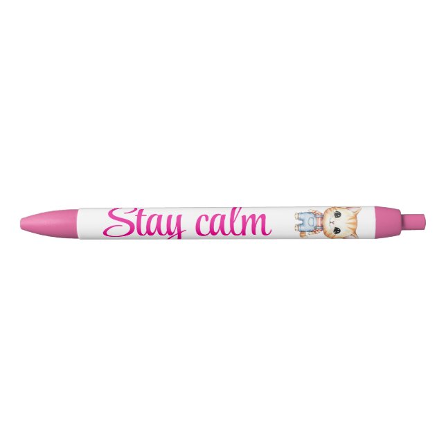 Cute Kitty "Stay Calm" Pen ​ (Front)