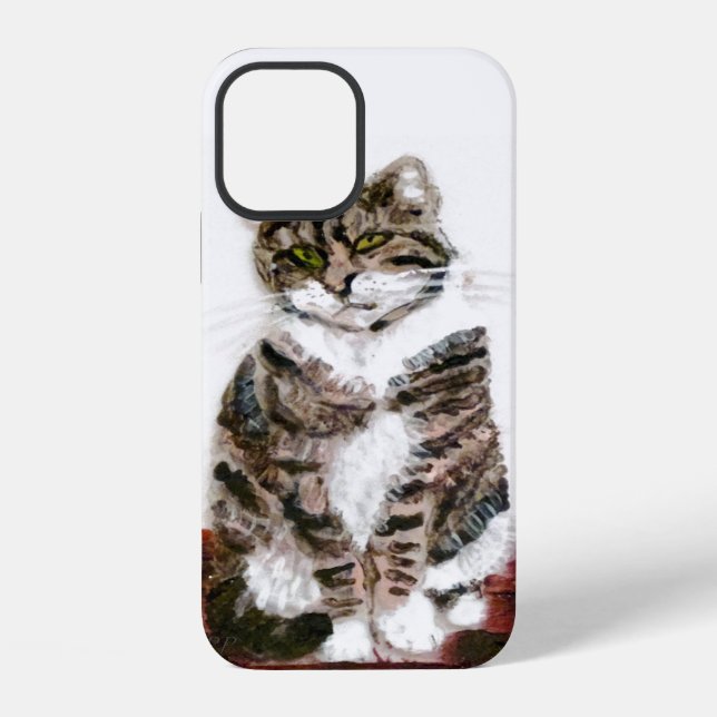 Cute Kitty Tabby Cat iPhone Case (Back)
