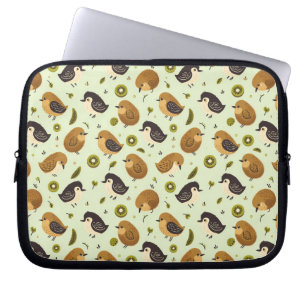 Cute Kiwi Birds Pattern Laptop Sleeve
