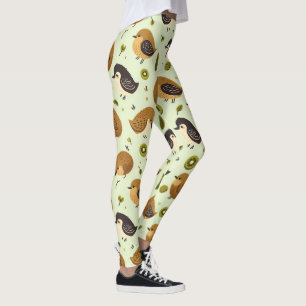 Cute Kiwi Birds Pattern Leggings